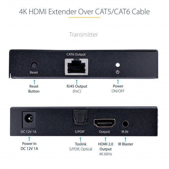 Adaptor StarTech.com 4K HDMI Extender, 4K 60Hz 4K70IC-EXTEND-HDMI