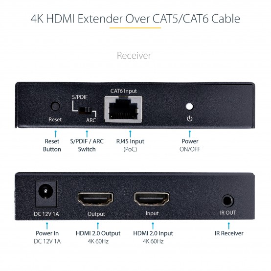 Adaptor StarTech.com 4K HDMI Extender, 4K 60Hz 4K70IC-EXTEND-HDMI