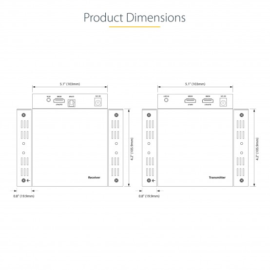 Adaptor StarTech.com 4K HDMI Extender, 4K 60Hz 4K70IC-EXTEND-HDMI