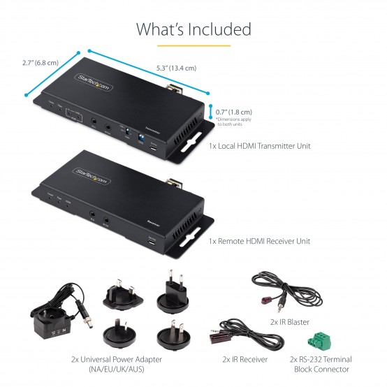 Adaptor StarTech.com 4K 60Hz HDMI over Fiber Extender Kit ST121HD20FXA2