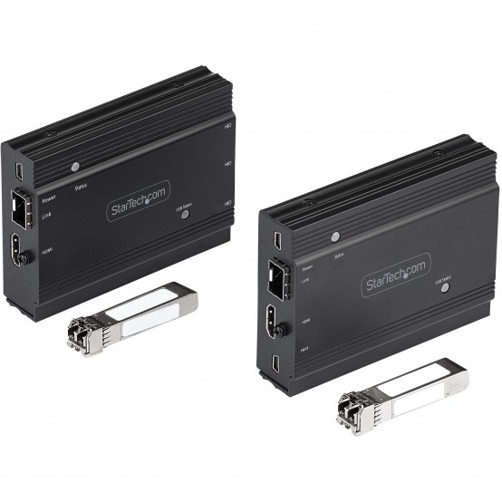 Adaptor StarTech.com 4K HDMI USB KVM Extender over Fiber, Kit SV565FXHD4KU