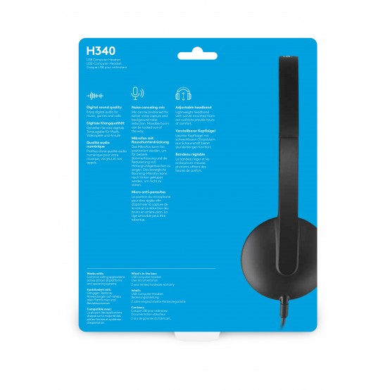 Casca Logitech USB Headset H340 981-000475
