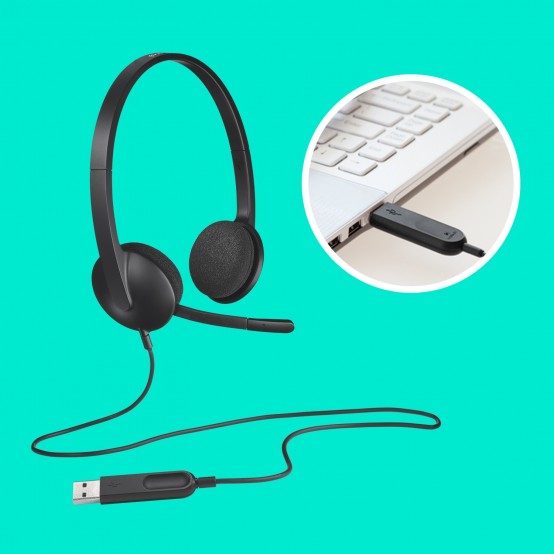 Casca Logitech USB Headset H340 981-000475