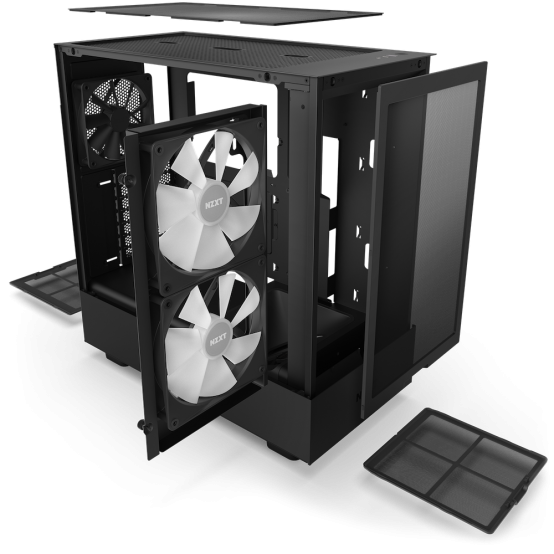 Carcasa NZXT H5 Flow RGB, Negru CC-H51FB-R1