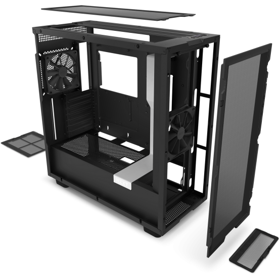 Carcasa NZXT H7 Flow, Matte White/Matte Black CM-H71FG-01