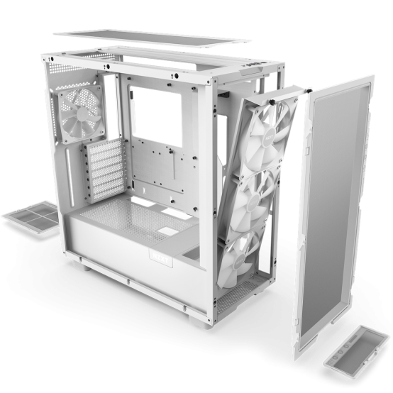 Carcasa NZXT H7 Flow RGB, Alb CM-H71FW-R1