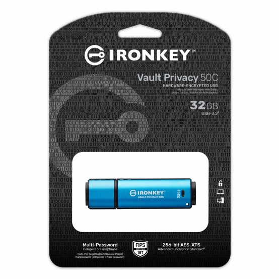 Memorie flash USB Kingston IronKey Vault Privacy 50C Encrypted IKVP50C/32GB