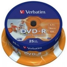 DVD Verbatim DVD-R 4.7 GB 16x Inkjet Printable 43538