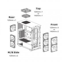 Carcasa Thermaltake Divider 300 TG Air Snow Edition alba CA-1S2-00M6WN-02