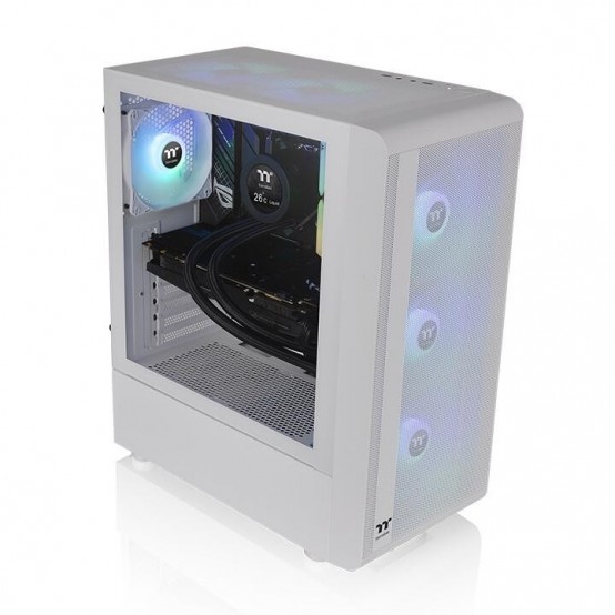 Carcasa Thermaltake S200 Tempered Glass aRGB Snow alba CA-1X2-00M6WN-00