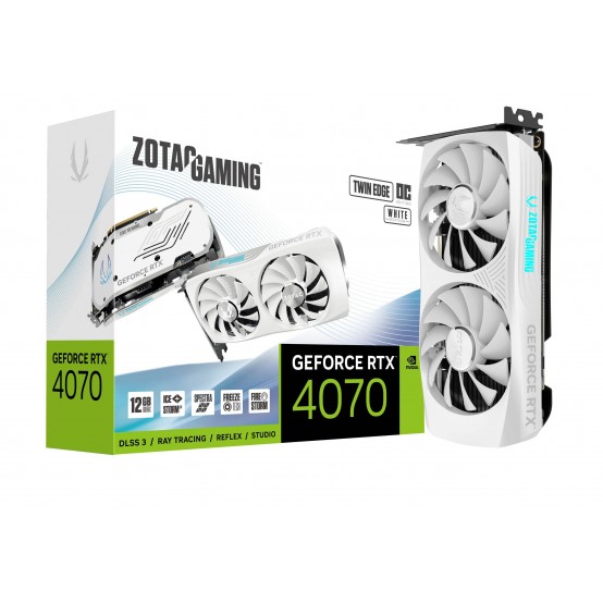 Placa video Zotac GeForce RTX 4070 Twin Edge OC White Edition ZT-D40700Q-10M