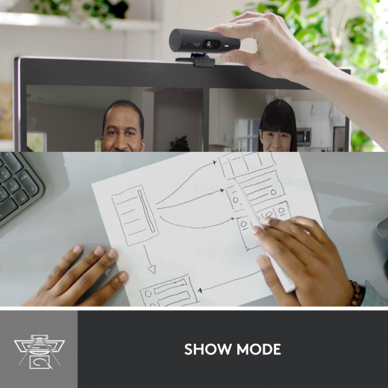 Camera web Logitech Brio 500 1080p HDR Webcam with Show Mode - Graphite 960-001422