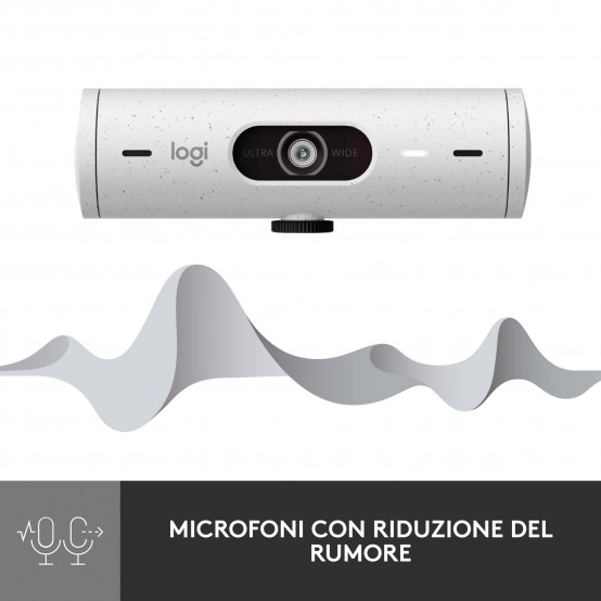 Camera web Logitech Brio 500 1080p HDR Webcam with Show Mode - Off-white 960-001428