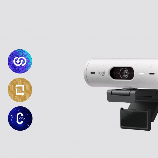 Camera web Logitech Brio 500 1080p HDR Webcam with Show Mode - Off-white 960-001428