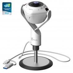Camera web J5Create 360° AI-Powered Webcam with Speakerphone JVU368-N