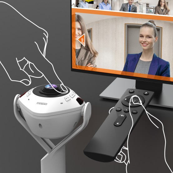 Camera web J5Create 360° AI-Powered Webcam with Speakerphone JVU368-N