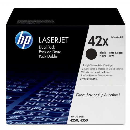 Cartus HP 42X Dual Pack Q5942XD
