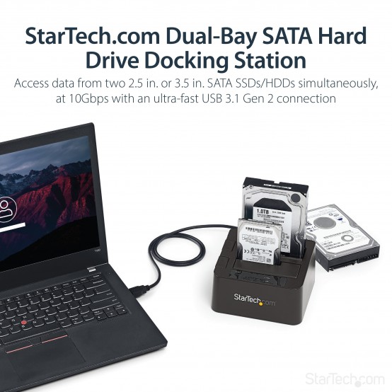 Docking Station HDD StarTech.com 2-Bay USB 3.1 Hard Drive SDOCK2U313