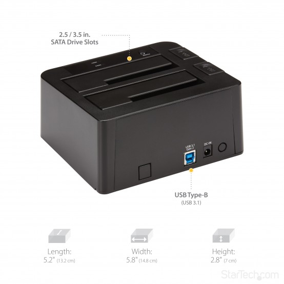 Docking Station HDD StarTech.com 2-Bay USB 3.1 Hard Drive SDOCK2U313
