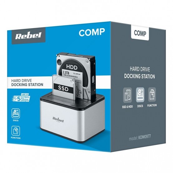 Docking Station HDD Rebel USB HDD SSD KOM0977