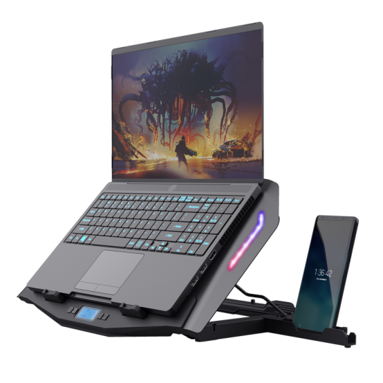 Cooler Trust GXT 1127 Yoozy Multicolour-illuminated Laptop Cooling Stand 24612