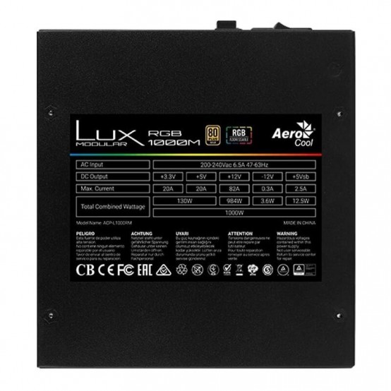 Sursa Aerocool Lux RGB 1000M LUX-RGB-1000M