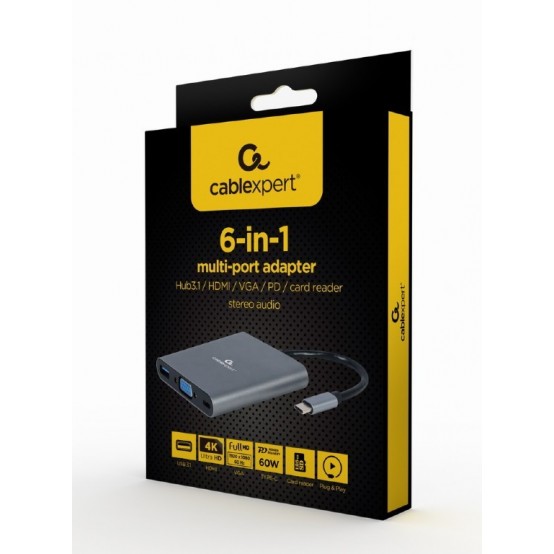 Docking Station Gembird  A-CM-COMBO6-01
