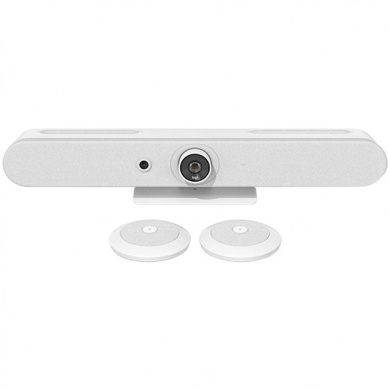 Camera web Logitech Rally Bar Mini Off-White - Premier all-in-one video bar for small to medium rooms 960-001351