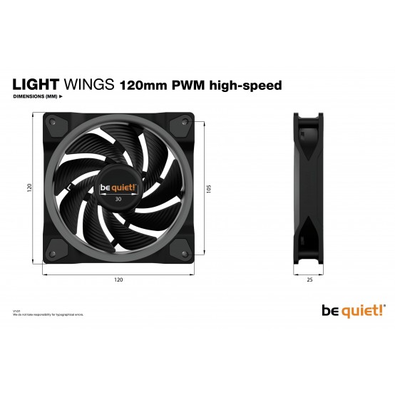 Ventilator be quiet! Light Wings 120mm PWM High-Speed BL073