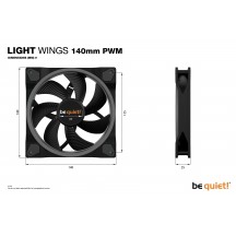 Ventilator be quiet! Light Wings 140mm PWM Triple-Pack BL078
