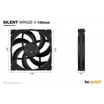 Ventilator be quiet! Silent Wings 4 140mm BL095