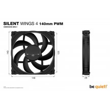 Ventilator be quiet! Silent Wings 4 140mm PWM BL096