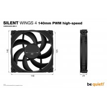 Ventilator be quiet! Silent Wings 4 140mm PWM high-speed BL097
