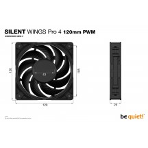 Ventilator be quiet! Silent Wings PRO 4 120mm PWM BL098