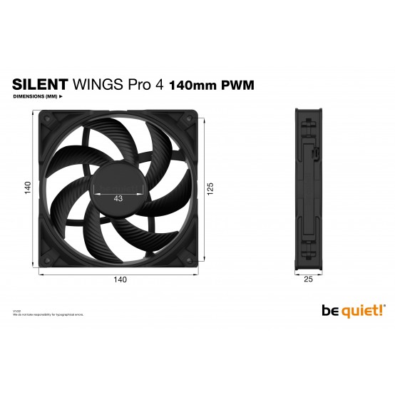 Ventilator be quiet! Silent Wings PRO 4 140mm PWM BL099