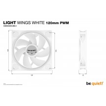 Ventilator be quiet! Light Wings White 120mm PWM Triple-Pack BL100