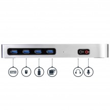 Docking Station StarTech.com Hybrid USB-A USB-C Dock Dual 4K DisplayPort + HDMI DK30A2DH