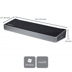 Docking Station StarTech.com Triple 4K - 60W PD - USB-C DK30CH2DPPDU