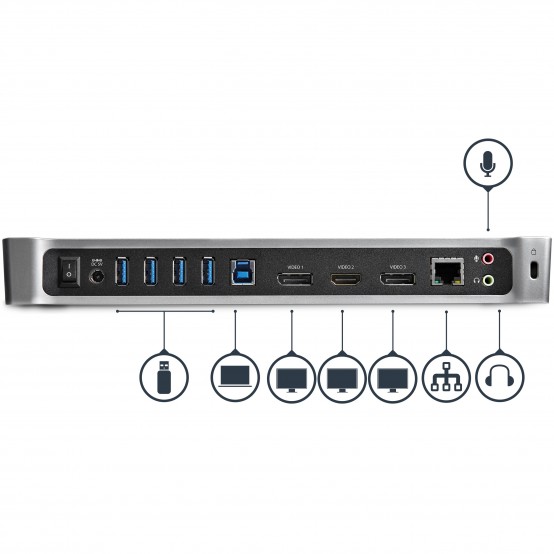 Docking Station StarTech.com Triple Monitor USB 3.0 USB3DOCKH2DP