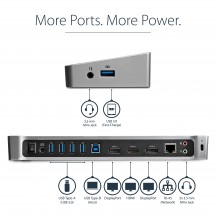 Docking Station StarTech.com Triple Monitor USB 3.0 USB3DOCKH2DP