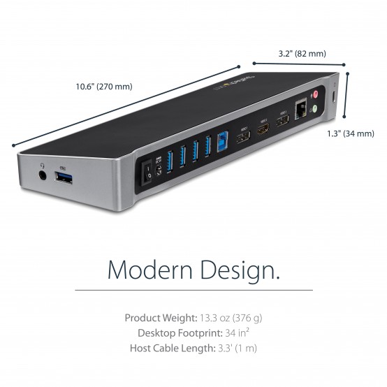 Docking Station StarTech.com Triple Monitor USB 3.0 USB3DOCKH2DP