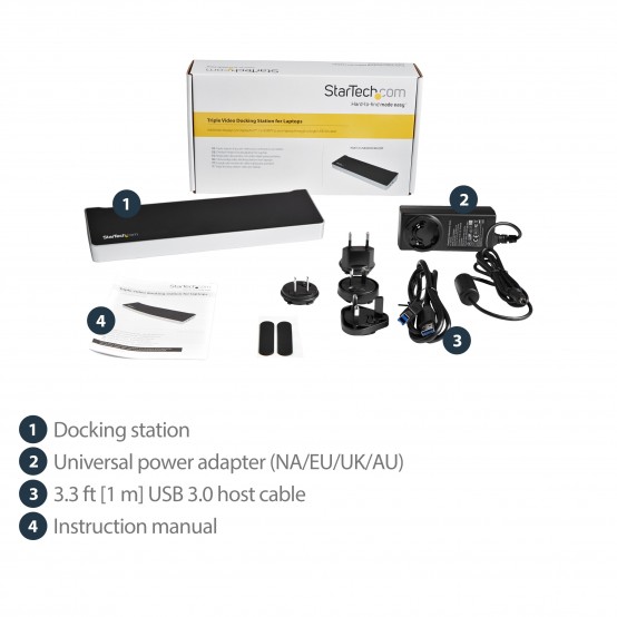 Docking Station StarTech.com Triple Monitor USB 3.0 USB3DOCKH2DP