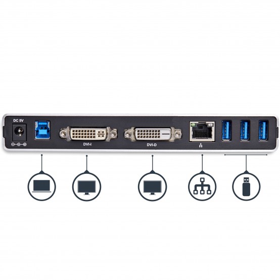 Docking Station StarTech.com Dual-Monitor USB 3.0 USB3SDOCKDD