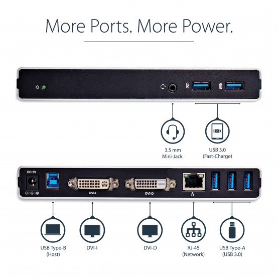 Docking Station StarTech.com Dual-Monitor USB 3.0 USB3SDOCKDD