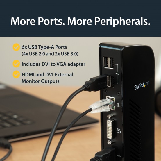 Docking Station StarTech.com Dual Monitor USB 3.0 USB3SDOCKHD