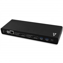 Docking Station V7 Dual DisplayLink 4K Universal with USB-C Power Delivery UCDDS-1E