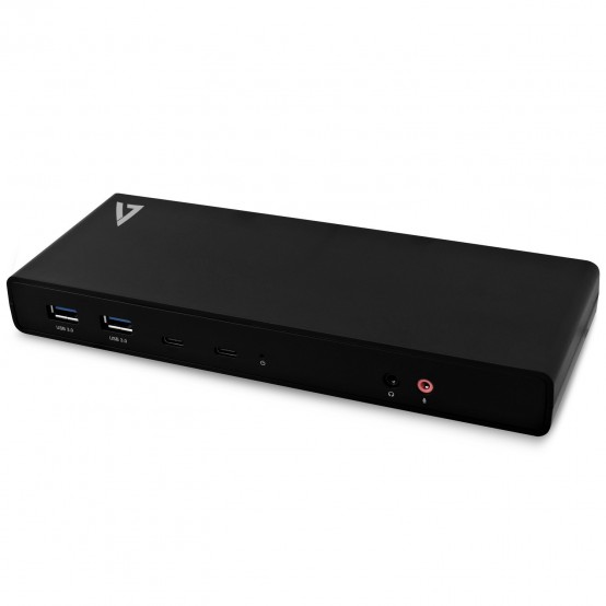 Docking Station V7 Dual DisplayLink 4K Universal with USB-C Power Delivery UCDDS-1E