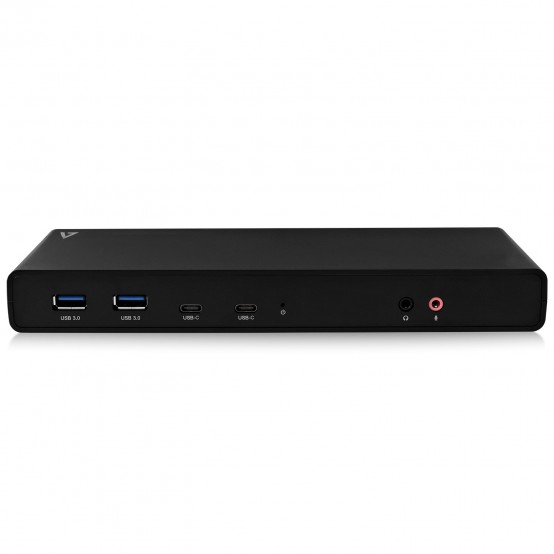 Docking Station V7 Dual DisplayLink 4K Universal with USB-C Power Delivery UCDDS-1E
