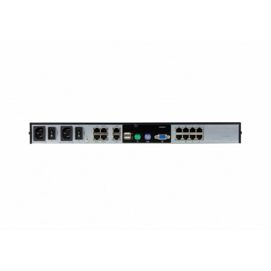 Switch KVM ATEN 1-Local/1-Remote Access 8-Port Cat 5 KVM over IP Switch with Virtual Media (1920 x 1200) KN1108VA-AX-G