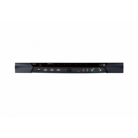 Switch KVM ATEN 1-Local/1-Remote Access 8-Port Cat 5 KVM over IP Switch with Virtual Media (1920 x 1200) KN1108VA-AX-G